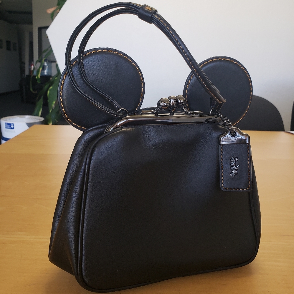 Disney x Coach Leather Mickey Mouse Crossbody Purse